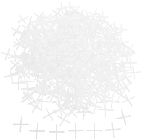 SHINEOFI 500PCS Plastic Cross Tile Spacers for Wall and Floor Reusable Floor Tile Levelers Easy Installation Flooring Accessories for Precise Even Gaps and Efficient Tiling