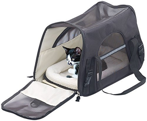 Sweetypet Hundetasche: Hand- & Auto-Transporttasche für Haustiere bis 8 kg, 45 x 28 x 22 cm (Hundetasche Auto, Katzentasche, Transportbox Katze)