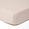 HOMESCAPES Leinen Spannbettlaken extra hoch 90x190 cm beige-Natur, Halbleinen Bettlaken mit Gummizug aus 60% Leinen und 40% Baumwolle