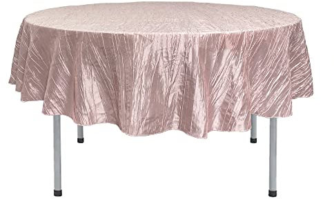 Your Chair Covers Runde Knitter-Taft-Tischdecke – 228 cm, rote, glänzende Esstischdecke für Hochzeit, Party, Geburtstag, Babyparty, Brautparty