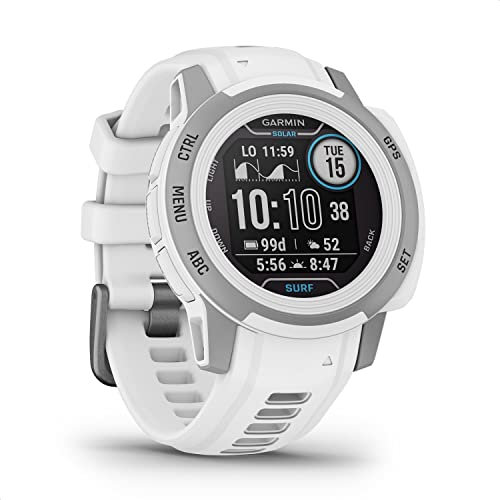 Garmin [renewed] Instinct 2S Solar Surf – schlanke GPS-Smartwatch mit Wind- oder Kitesurf App, Gezeiteninfos, Surfline Anbindung, bis zu 51 Tage Akkulaufzeit, über 40 Sport-Apps [Generalüberholt]