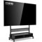 FITUEYES TV Ständer Rollbar Fernsehständer mit Rollen Bodenständer TV Rollwagen für 70-100 Zoll Fernseher höhenverstellbar hoch Max 80KG VESA 850x600 mm