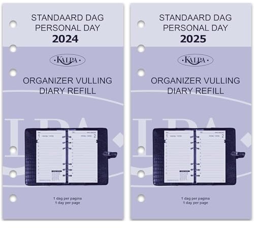 Kalpa 6211-24-25 Inserti per agenda personale 1 giorno per pagina 2024 + 2025