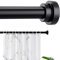 Shower Curtain Pole, Extendable Curtain Poles 76-226cm, Black Tension Rod for Kitchen, Closet, Bathroom,No Drilling (Diameter:25mm)
