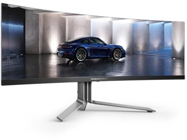 AOC AGON PD49 - 49 Inch DQHD Gaming Monitor, QD OLED, 240Hz, 0.03ms, HDR400, 1.07B Colours, Height Adjust, 8W x 2 Speakers, USB-Hub (5120 x 1440 / HDMI 2.1 x 2 / DP 1.4 x 1 / USB 3.2 / USB-C)