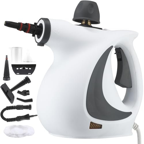 Handheld Steam Cleaner for Furniture, Multi-Purpose High Pressure Steam Cleaner with 9-Piece Accessory Set, Portable Hand Held Steam Cleaner for Home, Kitchen, Upholstery and Car Detailing