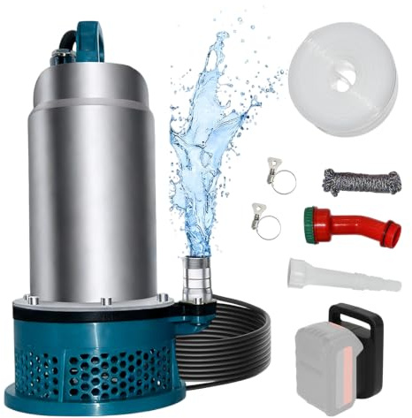 Dränkbar pump för Makita 18 V batteri, 5 000 L/H vattenpump (inget batteri)