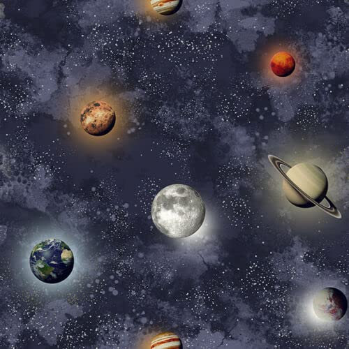 Exclusive Kids Room Space Planets Stars Night Sky Universe Children Nursery Wallpaper