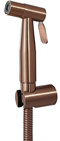 Handhållen bidé toalettspray, rostfritt stål badrum bidé spruta set, babyduk blöjspray, bidéspruta för bad husdjur, feminin hygien, bidétillbehör, roséguld