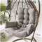Hängesessel Kissen Auflagen, Waschbar Schaukelstuhl Sitzkissen Hängestuhl Sitzauflage, Hängesessel Auflage Polster Ersatzkissen zum Indoor Outdoor Patio Yard Garten,Grau