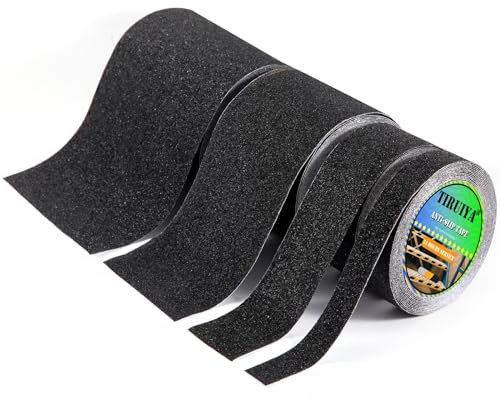 Tiruiya Nastro Adesivo Antiscivolo Adesivo Antiscivolo per Scale, Nastro Adesivo Antiscivolo ad Alta Presa, per Scale, Gradini, per Uso Interno ed Esterno