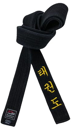 Taekwondo Black Belt Master Belts Custom Embroidered Name 100% Cotton Width 1.96in Wash Belt
