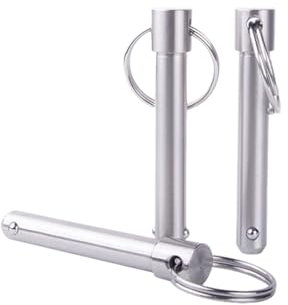 1 pièce Goupille de verrouillage à tête sphérique de 6mm de diamètre, longueur de serrage de 25mm, goupille à dégagement rapide en acier inoxydable pour moules et accessoires