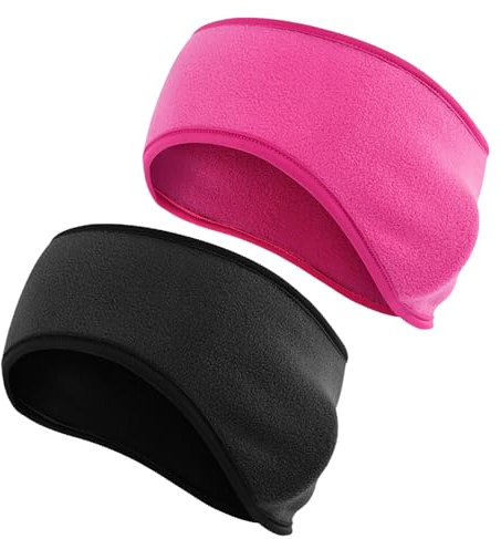 HDGSAFD 4 Stück Fahrrad-Gehörschutz-Stirnbänder, Sport-Stirnbänder, Plüsch-Stirnbänder, Warme Stirnbänder, Elastische Weiche Stirnbänder