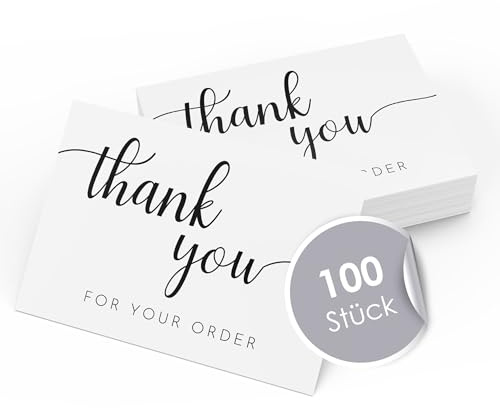 MAVANTO 100 Thank you for your order tarjetas - Tarjetas de agradecimiento para clientes satisfechos