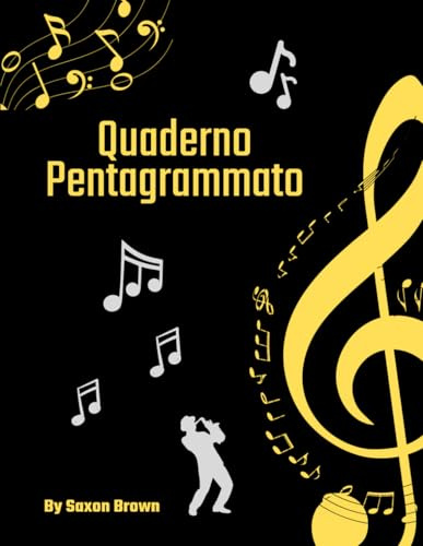 Quaderno Pentagrammato: La Tua Musica in 100 Pagine Numerate - 12 Righi Musicali per Pagina - Indice - Formato Grande - per Adulti e Ragazzi - Giri di DO,RE,SOL per Piano e Chitarra