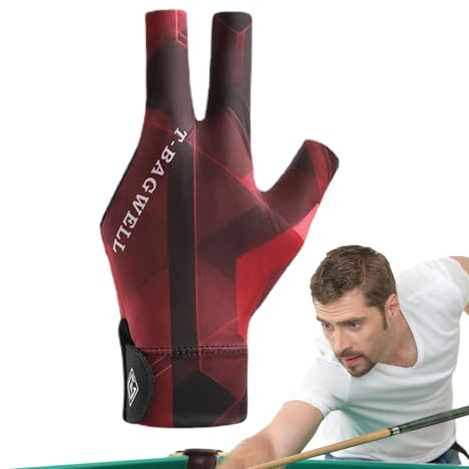 yztju Gants de billard pour femme - Gants de piscine à trois doigts - Absorbe la transpiration avec trois doigts gauche - Protection des doigts respirante