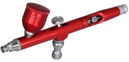 FTVOGUE Dual Action Airbrush Gun Justerbar Sprayfärgvolym och Luftflödeshastighet för Modellmålning Möbelreparation Bilmålning Konst och Hantverk