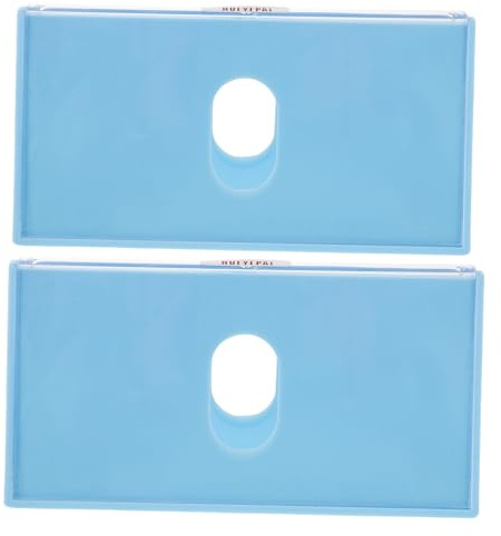 LOPUNER 2 soportes para etiquetas de nombre - Soporte de acrílico en forma de V para placas de identificación de escritorio - para letreros de mesa para escuelas, aulas, oficinas, conferencias y