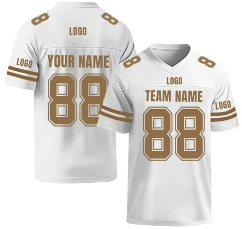 Maillot de Football Américain Personnalisable pour Hommes Femmes Jeunes