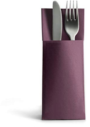 CHIC 1250 Cutlery Napkins Cutlery Pockets Plum Airlaid