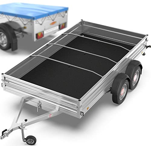 Tarpofix® Anhänger Planenbügel Flachplanenbügel 140-210 cm (1-4er Set) - Extra große & Universell anpassbare Haltebügel für Anhängerplane - langlebige & robuste Alu Bügel Spriegel für Flachplane