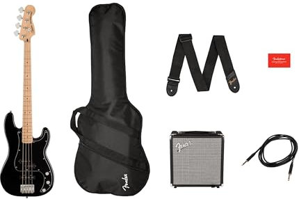 Squier Affinity Series Precision Bass PJ Pack MN Black - Pack basse électrique