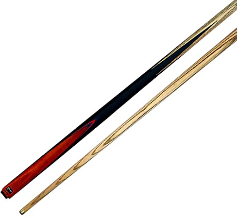 BCE Classic 2 Piece Snooker Cue (BCL-SF4-1) - 145cm Length, North American Ash Cue with 9.5mm Tip, Black Butt/Natural Wood Shaft, 57 inch, UK