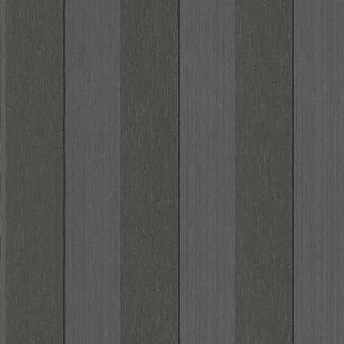 Profhome Carta da parati aspetto tessile 961944-GU carta da parati tessile marrone grigio 0,53 m x 10,05 m / 5,33 m2