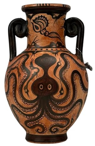 Octopus Vase Amphora Marine Style Minoan Pottery Knossos Museum Copy 7.87 inches