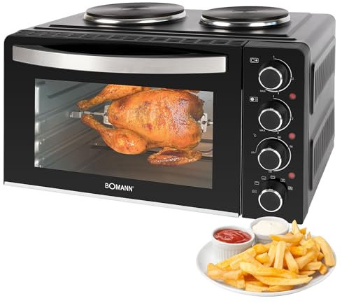 Combiné four 28L et double plaques de cuission Bomann KK6059CB