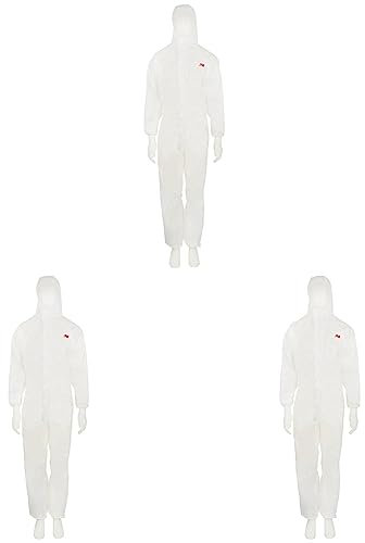 3M Deutschland GT 4520 Schutzanzug Typ 5/6 Größe XL, Weiß/Grün (Packung mit 3)