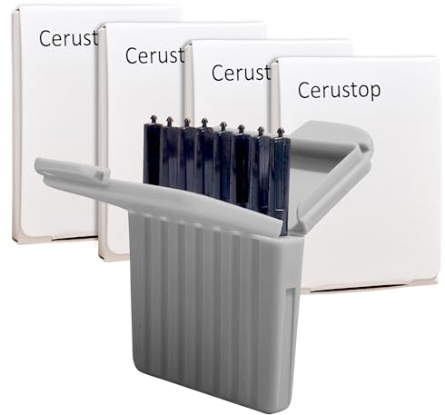 Pack de 32 Filtros Cerustop para Audífonos (4 Cajas de 8) - Protectores de Cera Universales compatibles con Phonak, Oticon, Widex, Resound, Unitron, Bernafon,Beltone y más – Sistema RITE/RIC
