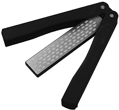 Affilacoltelli, 400/600 grit, borsa pieghevole Diamond Whetstone a mano, pietra affilacoltelli, per esterni, campeggio, cucina, giardino