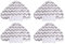 Hylotele 4 Pack Triangle Microfiber Mop Pads Replacement for Shark Lift-Away Pro & Genius Steam Pocket Mop S3973 Washable Mopping Cloth Accessories Mop Pads for Shark S3973