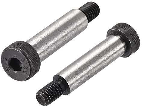 sourcing map Aleación Acero Hexagonal Hueca Cabeza Hombro Tornillos Pernos, 1-3/4 Hombro Longitud, 1/2 Hombro Diámetro, 3/8-16 Rosca, 2 Piezas