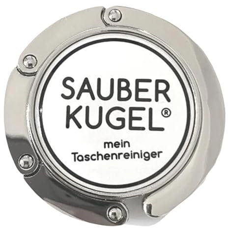 Sauberkugel smarter Taschenhalter – Kompakt, praktisch & diebstahlsicher – Handtaschenhaken für saubere Oberflächen – Platzsparend zusammenfaltbar – Handtaschenhalter für Tisch