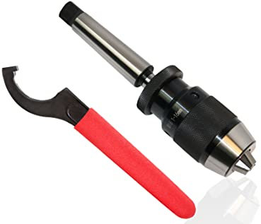 Schnellspannbohrfutter B16 1-16mm + MK1 - MK5 Kegeldorn mit Hakenschlüssel (Spannschlüssel) MK3