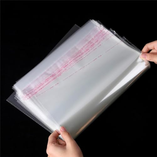 Zydiwo 200pcs Bolsas de Celofán Transparentes Plastico Bolsas de Celofan Autoadhesivas Bolsas Plastico OPP con Adhesivo para Regalos Caramelo Galletas de Boda Chocolates Bocadillos (15x23cm)
