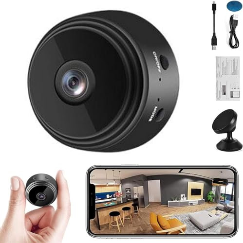 Camtrix Magnetic Mini Security Camera, Mini 1080p HD Wireless Magnetic Security Camera, Night Vision Motion Detection Security Cam Covert Cameras with App for Home Indoor Outdoor (1Pcs)