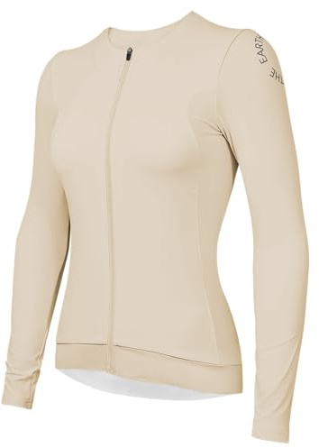 Wulibike Cycling Jersey Women Long Sleeve,Warm Bike Shirts for Women Biking Tops Elastic Cycle Jerseys with 4 Pockets
