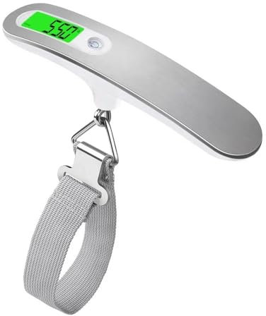 VERSA ESSENTIALS Digital Luggage Scale, Portable Suitcase Weighing Scale, 50 Kilogram Capacity, Compact and Sleek Traveller Design, Battery Included