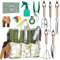 DEWINNER Garten Werkzeuge Set, 12 Stück Schwerlast Edelstahl Gartenarbeit Kit, Non-Slip Holzgriff, Mit Schaufelkelle, Rechen, Handschuh, Garten Geschenke Verpackung für Frauen Männer