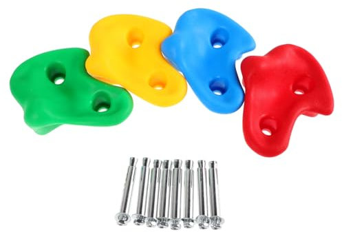 Toyvian 4pièces Lot de Pierres Escalade pour Mur Jouet De Grimpeur pour Garçon Fille Et Usage Intérieur Et Extérieur