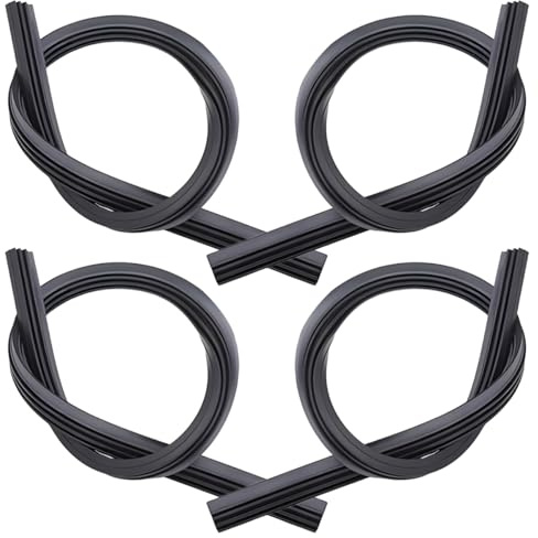 UHANBUT 4PCS Car Windshield Wiper Blades Refills, 22'' Rubber Adjustable Boneless Insert Auto Wiper Strip, DIY Vehicle Windscreen Frameless Strips Replacement Accessories for Truck, SUV (22 Inch)
