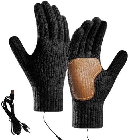 Generico Guanti Riscaldati per Uomo,Guanti Invernali Riscaldati USB con Touchscreen | Termici Antiscivolo per Donne per Sci Sport Invernali Pendolarismo Arrampicata Corsa