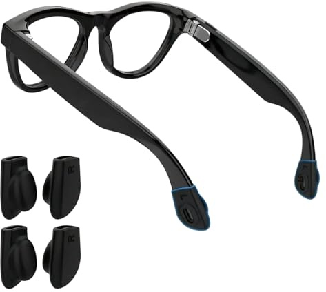4 Pcs Silicone Eyeglass Ear Grip Compatible with Ray-Ban Meta Gen 1 & 2 Wayfarer/Skyler/Headliner, Anti-Slip Silicone Eyeglasses Retainers, Smart Sunglasses Elastic Grippers Accessories