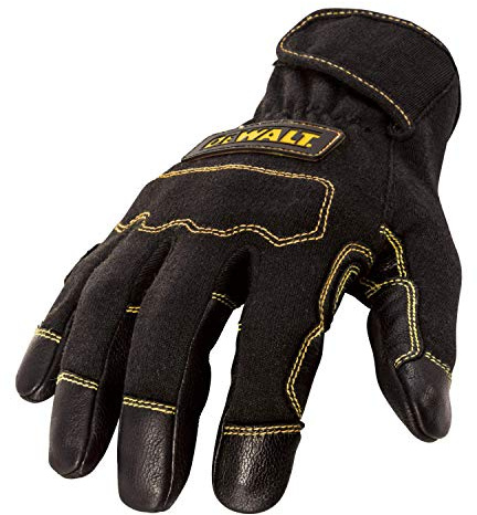 DEWALT Short Cuff Durable Welding and Fabricator Gloves, Abrasion-Resistant Leather Palm, Constructed of Fire-Resistant Materials, Kevlar Stitching, Knuckle Guard, Small