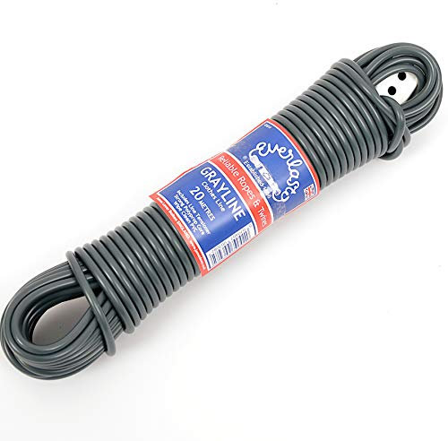 EVERLASTO Grayline PVC-Wäscheleine, 4,8 mm x 20 m