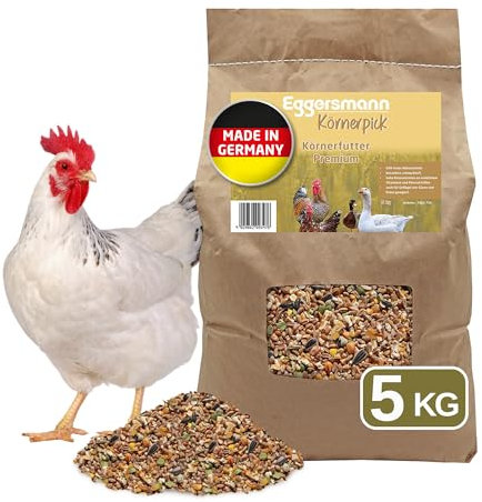 Eggersmann Körnerpick 5kg Premium Hühnerfutter - Körnerfutter Premium Geflügelfutter - Premium Körnermischung für Hühner Gänse und Enten aus natürlicher Herstellung